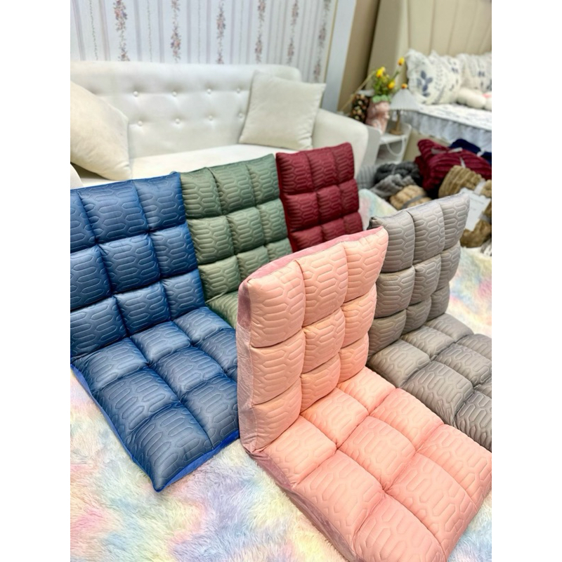 Ghế Bệt dựa lưng, Ghế Tựa Lưng Tatami kiểu nhật điều chỉnh 5 cấp độ dày 10cm rất êm Nhung Cực Mịn Ko Bị Xẹp