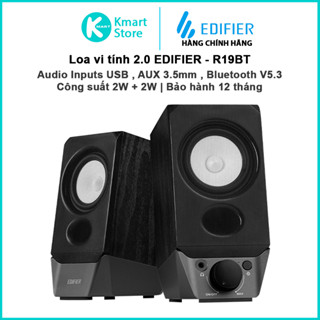 Loa vi tính EDIFIER R19BT | Kết nối Bluetooth V5.3 , Jack AUX 3.5mm , USB | Công suất 2W + 2W | Bảo hành 12 tháng