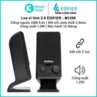 Loa vi tính EDIFIER M1250 | Nguồn USB 5.0V , Jack AUX 3.5mm | Công suất 1.2W | Bảo hành 12 tháng - Hàng Chính Hãng