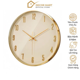 Đồng Hồ Treo Tường Hình Tròn Kim Trôi Cao Cấp DECOR MART DH0608