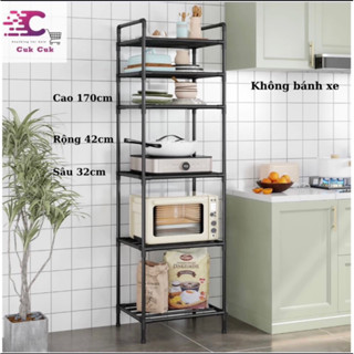 Kệ Để Đồ Đa Năng - Kệ Nhà Bếp, Kệ 6 Tầng Khung Thép Cacbon Cứng Cáp