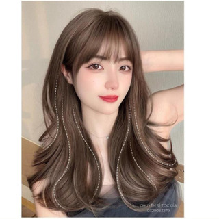 Tóc giả nữ cả đầu xoăn A14