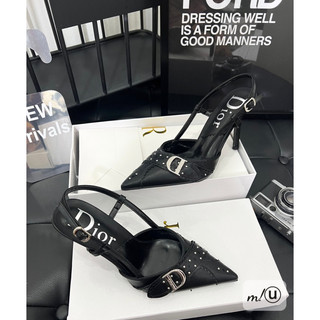Sandal cao gót gót nhọn bít mũi hàng cao cấp fullbox