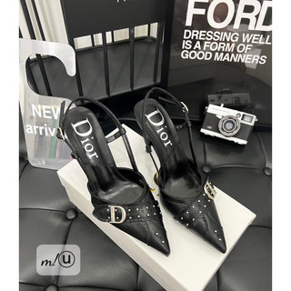 Sandal cao gót gót nhọn bít mũi hàng cao cấp fullbox