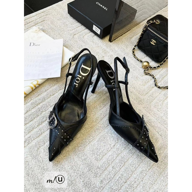 Sandal cao gót gót nhọn bít mũi hàng cao cấp fullbox