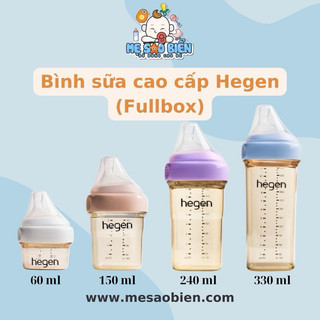 Bình sữa cao cấp hegen 60ml 150ml 240ml 330ml