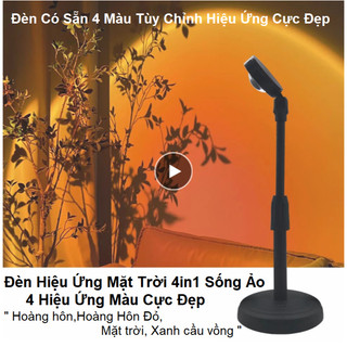 Đèn Hoàng Hôn - Sunset Lamp  - Hiệu Ứng Sống Ảo Cực Chill - Đèn Chiếu Hoàng Hôn, Mặt Trời, Trang Trí Cực Đẹp