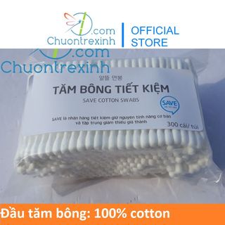 Tăm Bông Thân Nhựa Choice L Lotte Bịch 300 Cây Chuồn tre xinh shop