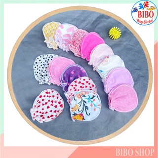 Set 3 đôi bao tay cho bé sơ sinh hg chun mềm cotton mịn mát