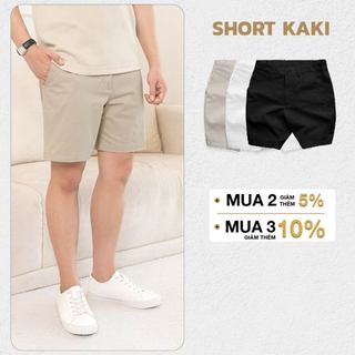 Quần short nam ngắn Kaki POLOMAN phong cách trẻ trung, cá tính 4 màu dễ phối đồ