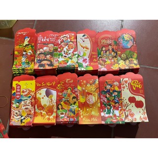 Combo 100 Lì Xì Trộn Mẫu Truyền Thống
