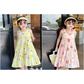 Đầm 2 dây bé gái. Đầm kate mềm bé gái. Đầm đi biển bé gái. Váy 2 dây bé gái. Váy đi biển bé gái.