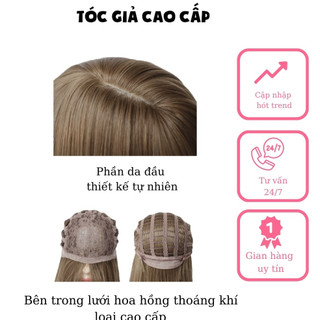 Tóc giả nữ cả đầu xoăn A14