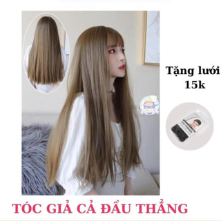 Tóc giả nguyên đầu thẳng nữ đẹp cả đầu thẳng dài, mã z7007 ❤️freeship😃