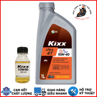 Nhớt Kixx Ultra 4T 10W40/15W40/20W50 dành cho xe số, côn tay - Nhập khẩu Hàn Quốc
