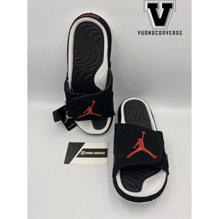 Dép jordan 3 đen trắng logo đỏ -FULL BOX