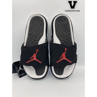 Dép jordan 3 đen trắng logo đỏ -FULL BOX