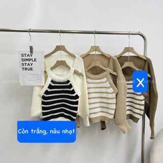 Set len áo yếm kẻ