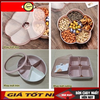 Khay mứt hoa - tròn -vuông Inochi cực xinh- Nhựa PP nguyên sinh không chất độc hại
