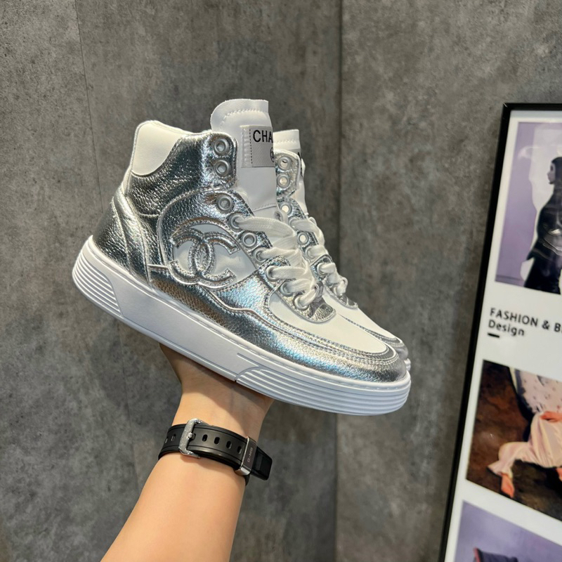 Giày thể thao sneaker màu bạc fullbox