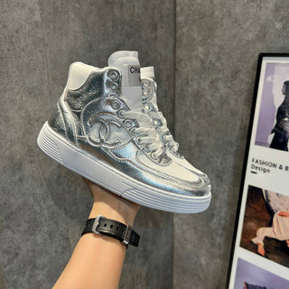 Giày thể thao sneaker màu bạc fullbox