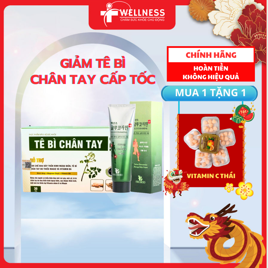 Đau cổ vai gáy, tê bì chân tay IDC, đau nhức xương khớp, thấp khớp, phong thấp, đau ngoại biên, hộp 30 v