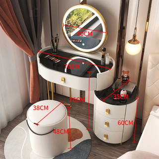 Bàn Trang Điểm Sang Trọng Size nhỏ xinh 70cm,Gương led 3 màu Bàn Phấn Phong Cách Hiện Đại Hàng Nhập Khẩu
