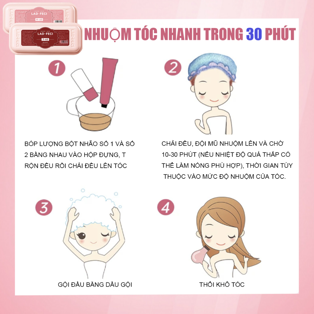 【HÀNG TỒN KHO】🎉🎁Thuốc Nhuộm Tóc Màu NÂU SỮA，chenglovehairs, Chiết xuất thực vật không gây hại cho tóc