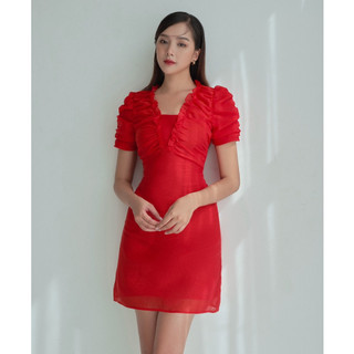 MÌ - ĐẦM NGẮN CỔ XẺ - OLLIE DRESS