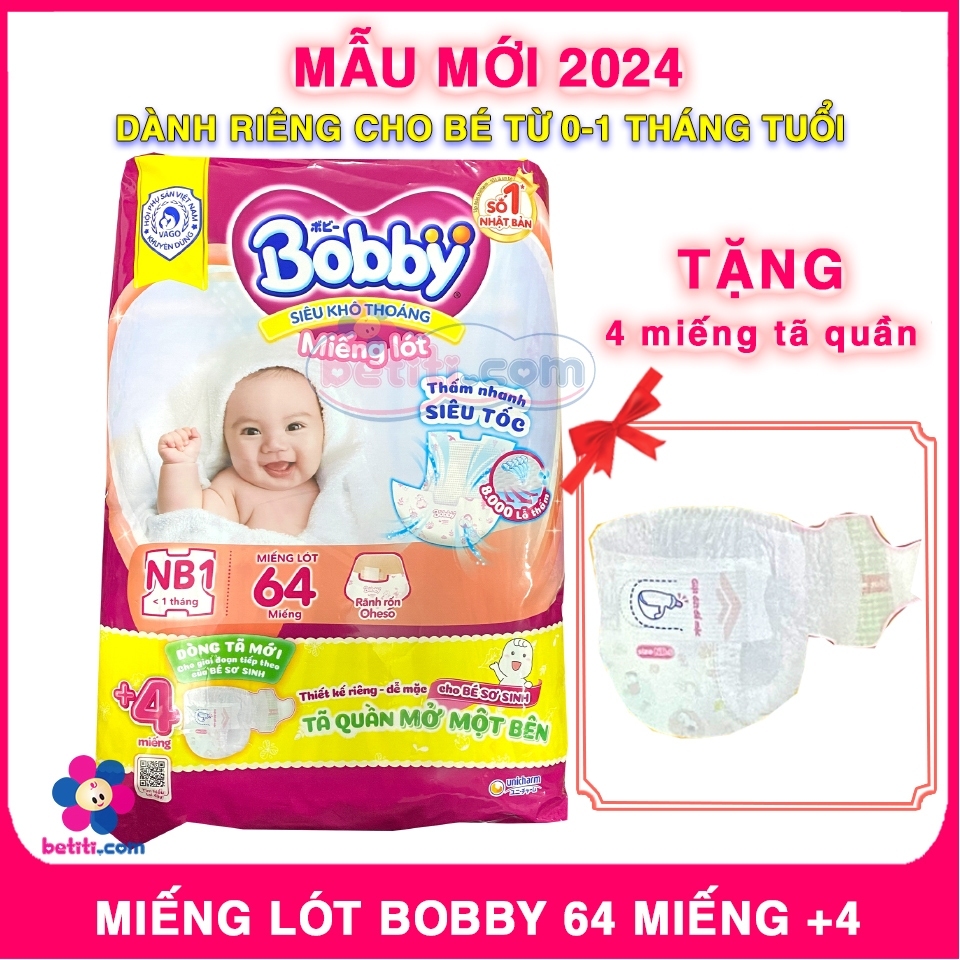 Miếng Lót Bobby Newborn 1 (64+4 miếng)