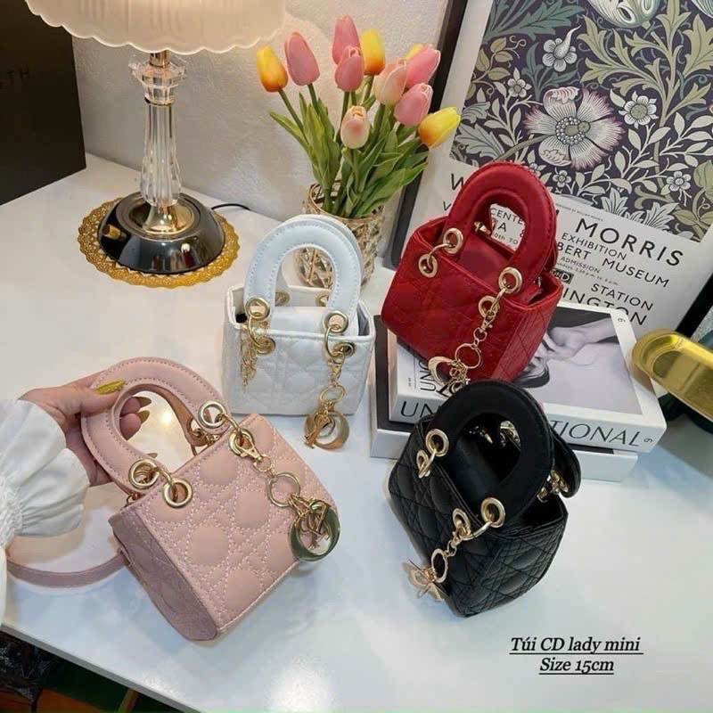 Túi la dy di ô mini cầm tay ,đeo chéo sz 12 xinh lắm ạ