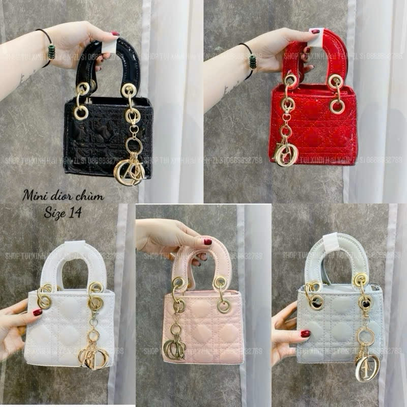 Túi la dy di ô mini cầm tay ,đeo chéo sz 12 xinh lắm ạ