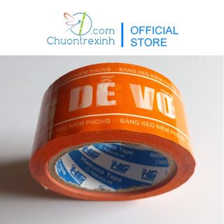 [Hàng tặng không bán] Băng keo niêm phong HÀNG DỄ VỠ màu cam Shopee 100 Yard