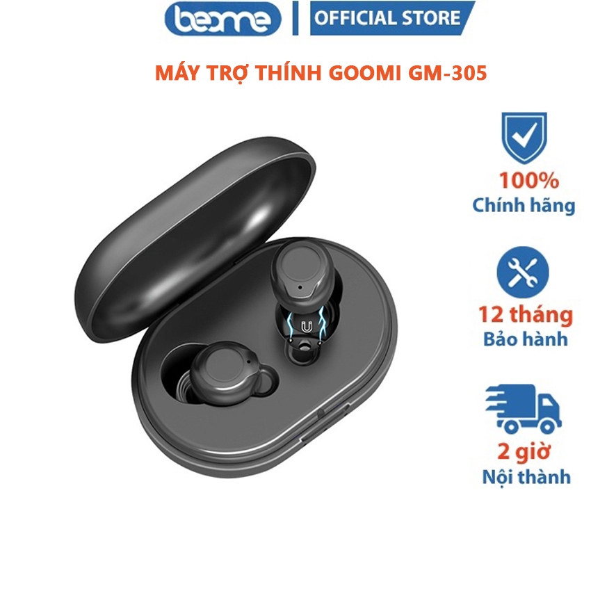 Máy Trợ Thính Không Dây Siêu Nhỏ Goodmi GM-305, Tai Nghe Trợ Thính 2 Tai Cao Cấp Cho Người Già và Nặng Tai