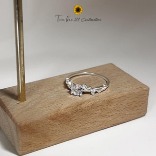  Nhẫn bạc Diamond flower Nhẫn bạc Tiệm bạc 21Centimeters 