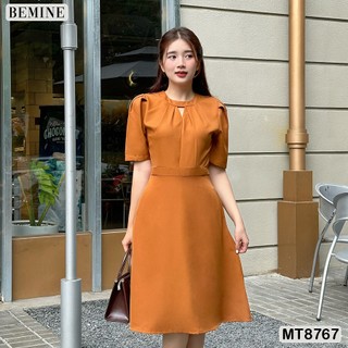 Đầm thiết kế cổ kiểu tay xếp ly tùng xoè bemine mt8767