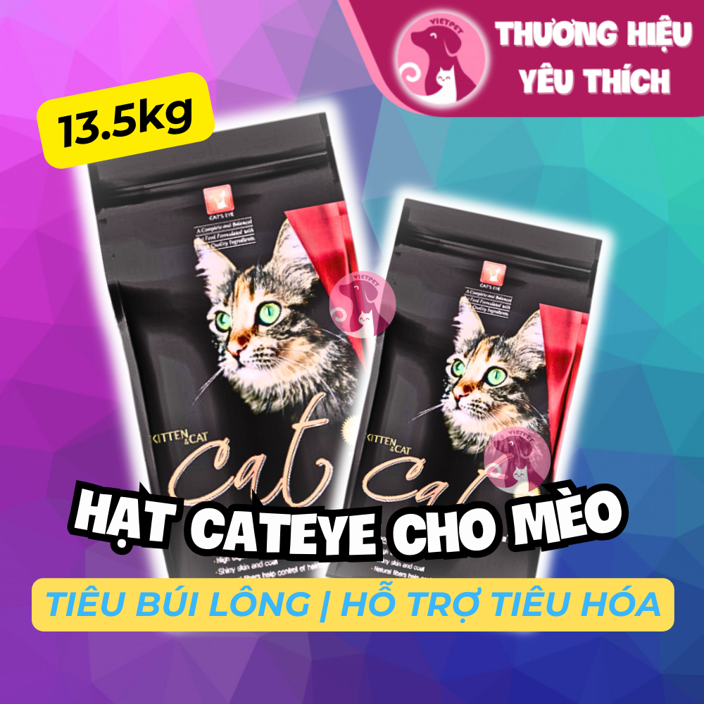 [ 20kg]Thức ăn cho mèo - Hạt CATEYE - tiêu búi lông, hỗ trợ tiêu hóa khỏe mạnh