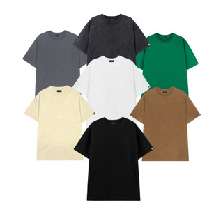 Áo thun unisex funseo basic tee, áo phông trơn nam nữ oversize form rộng cotton 6 màu