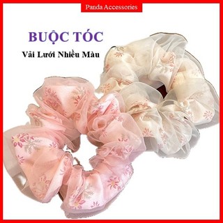 Dây cột tóc, buộc tóc vải lưới Scrunchies nhiều màu nhiều kiểu BT020