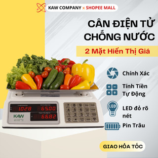 Cân Điện Tử Tính Tiền KAW 40KG Tiếng Việt 2 Mặt Hiển Thị Chống Nước, Dễ Sử Dụng, Chính Xác, Pin Khỏe