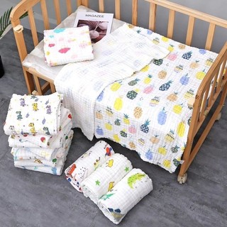 Khăn Tắm Xô 6 Lớp Cao Cấp in Hình, Chăn Xô Đắp Cho Bé 105x105cm