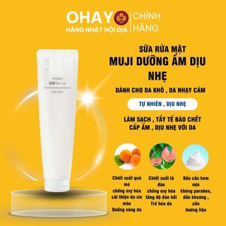 Sữa Rửa Mặt Muji Face Soap Nội Địa Nhật Bản - Bản Không Hạt