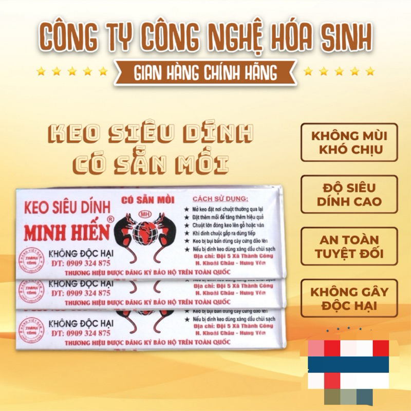 Combo 10 miếng Keo Dính Chuột 💥 CHÍNH HÃNG 💥 Keo Siêu Dính Chính Hãng Có Sẵn Mồi