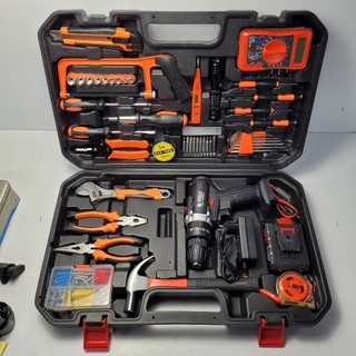 Bộ Đồ Nghề Sửa Chữa đa năng ✔️CHÍNH HÃNG✔️, Bộ Dụng Cụ CÓ KÈM Máy Khoan Pin K-Max 48V