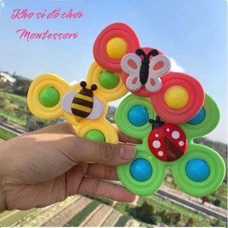   HÀNG LOẠI 1  Set 3 con quay spinner chong chóng dính tường âm thanh vui nhộn cho bé 