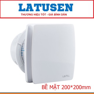 Quạt thông gió hút mùi thiết kế phẳng VUÔNG gắn tường với kích thước bề mặt 200*200mm LAVFILL LFWW-13Q