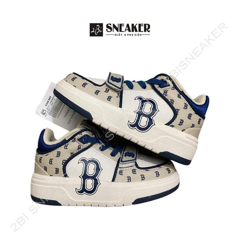Giày trẻ em MLB xanh trắng cao cấp TE