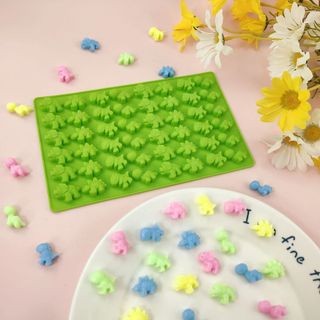 Khuôn Silicon Làm Kẹo Dẻo, Chip Chip Các Hình Gấu, Khủng Long, Tê Giác