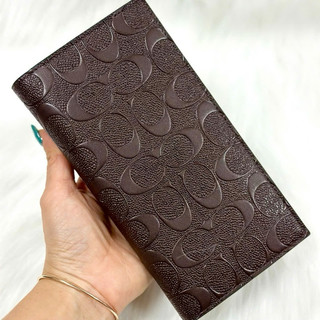 Ví dài nam Coach dư xịn, check code full box, dáng gập
