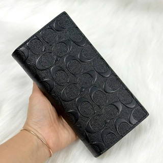 Ví dài nam Coach dư xịn, check code full box, dáng gập